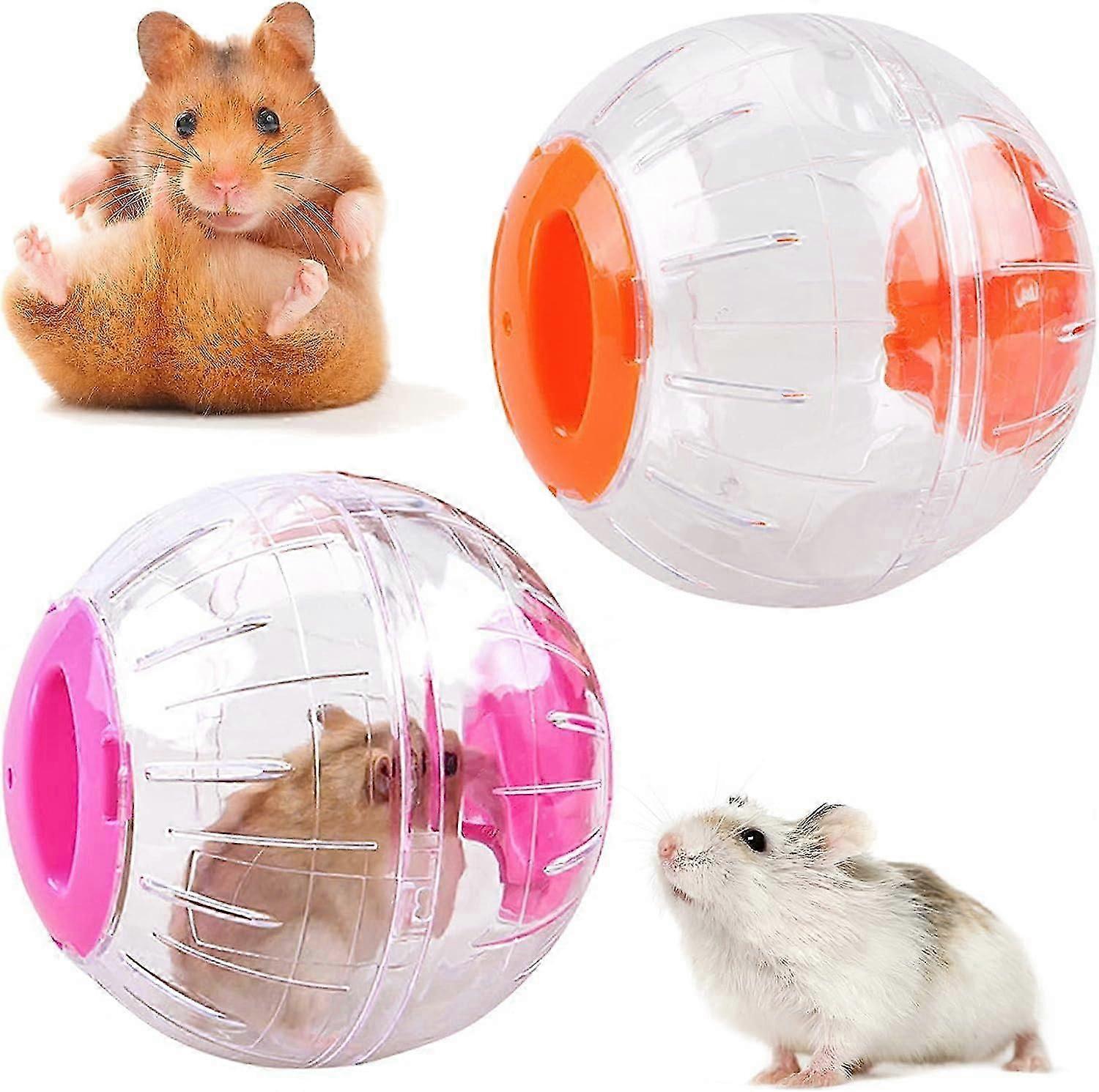 2Pcs Ball Small Exercise Balls Running Wheel Cute Jogging Balls For Dwarf Small Pet