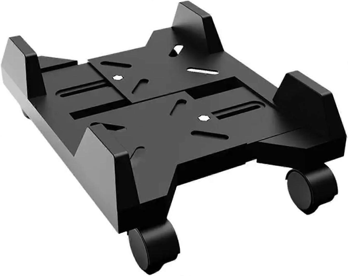 Adjustable Rolling Computer Tower Stand with Wheels, Under Desk CPU Holder for Home Office