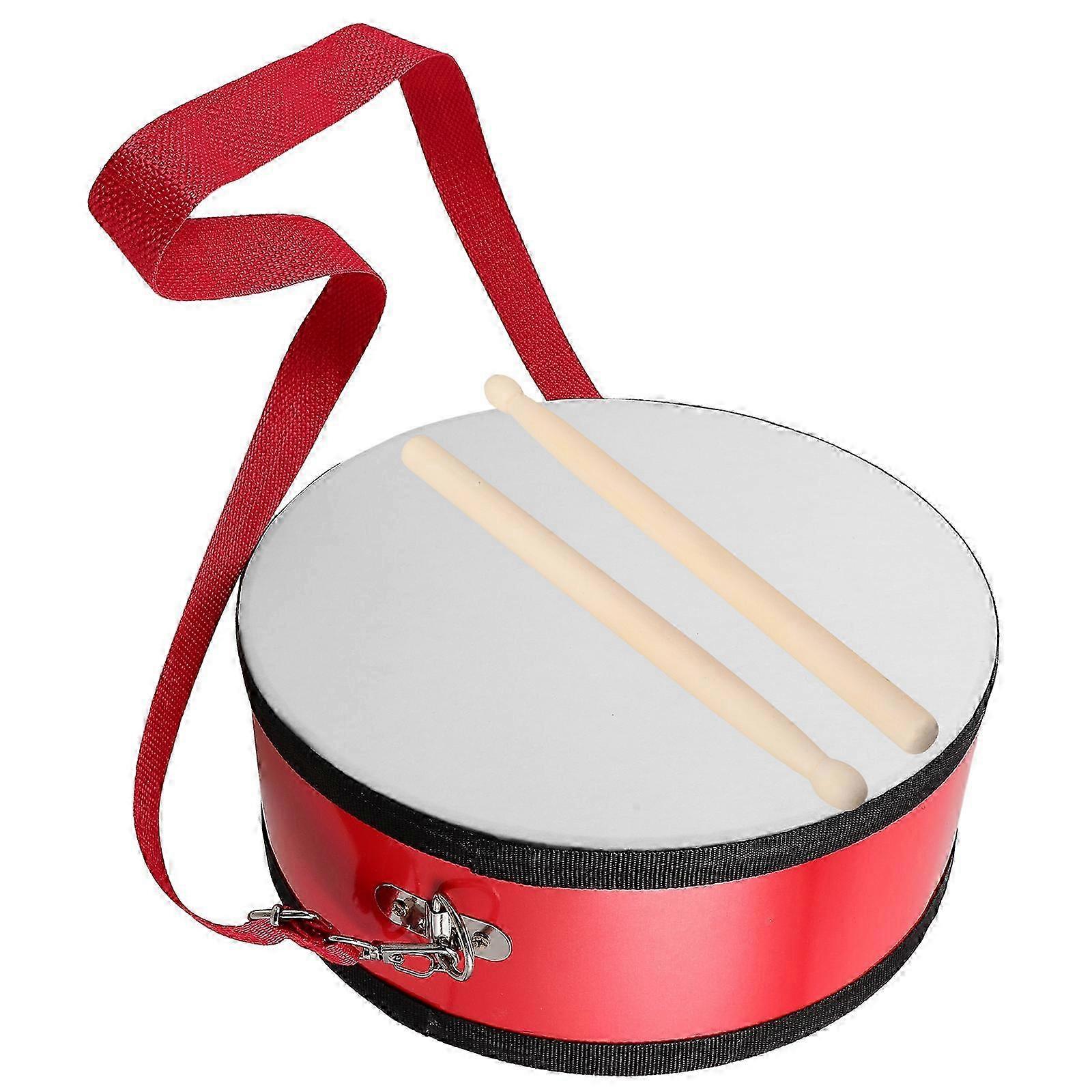 Children's Marching Snare Drum for Teamwork Enhancement 1Set Red Drum