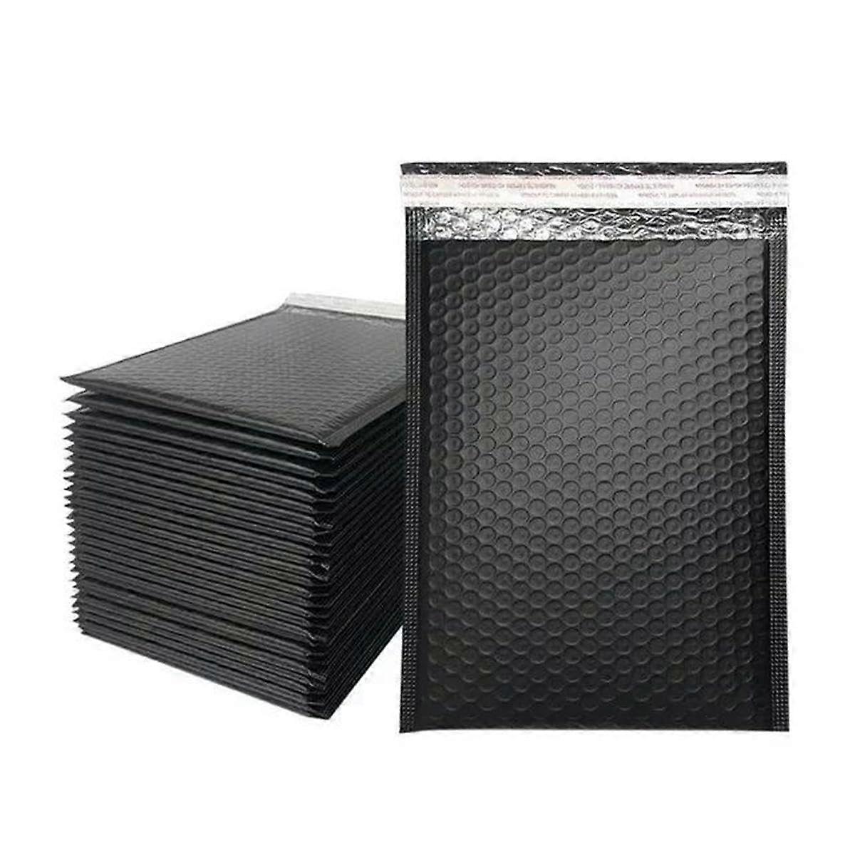 100 Pcs Black Poly Bubble Mailers 15x18cm Waterproof Padded Envelopes with SelfSeal Closure