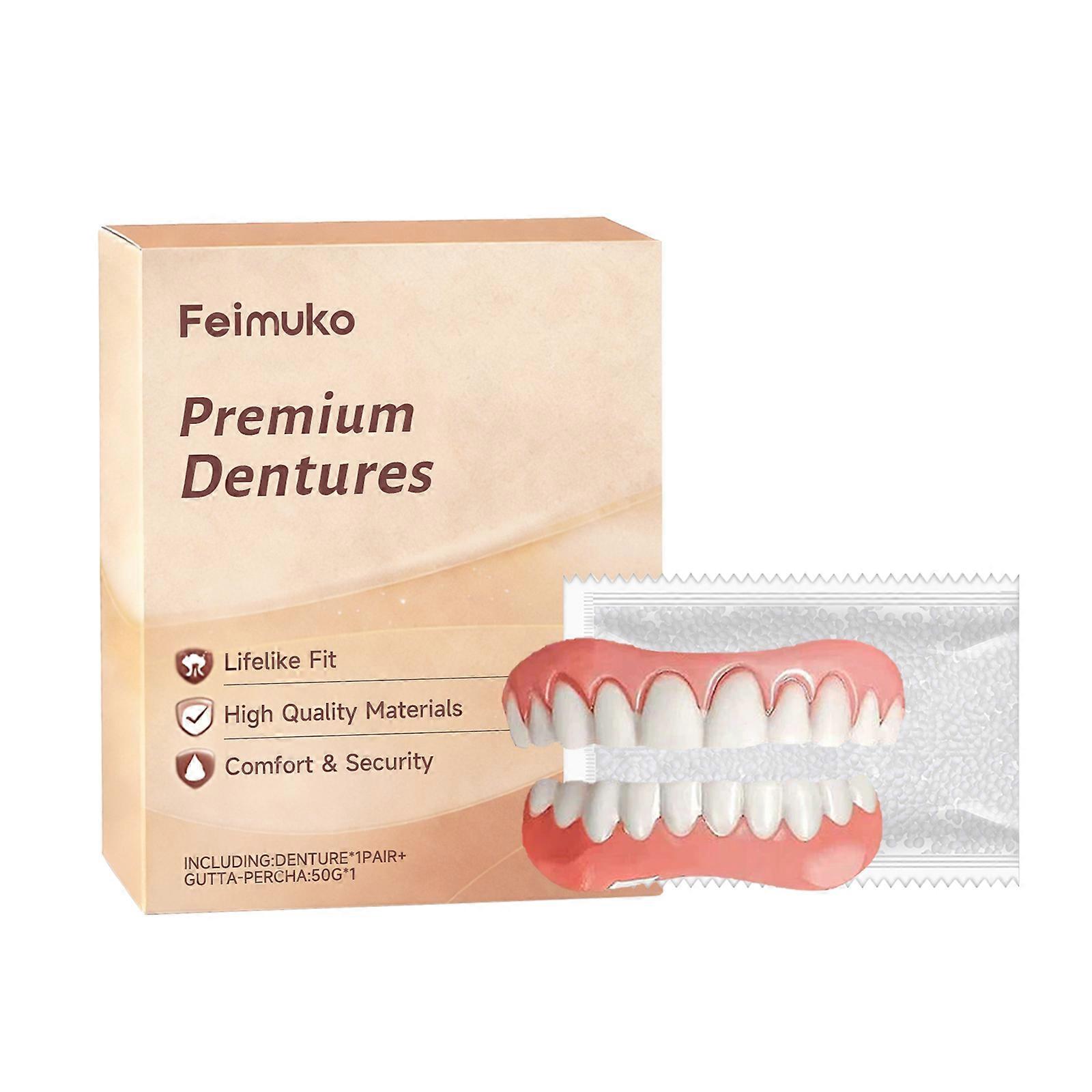 Feimuko Dental Modification Set Denture Modification Fitting Enhance Stability Wear Easy To Use Daily Care
