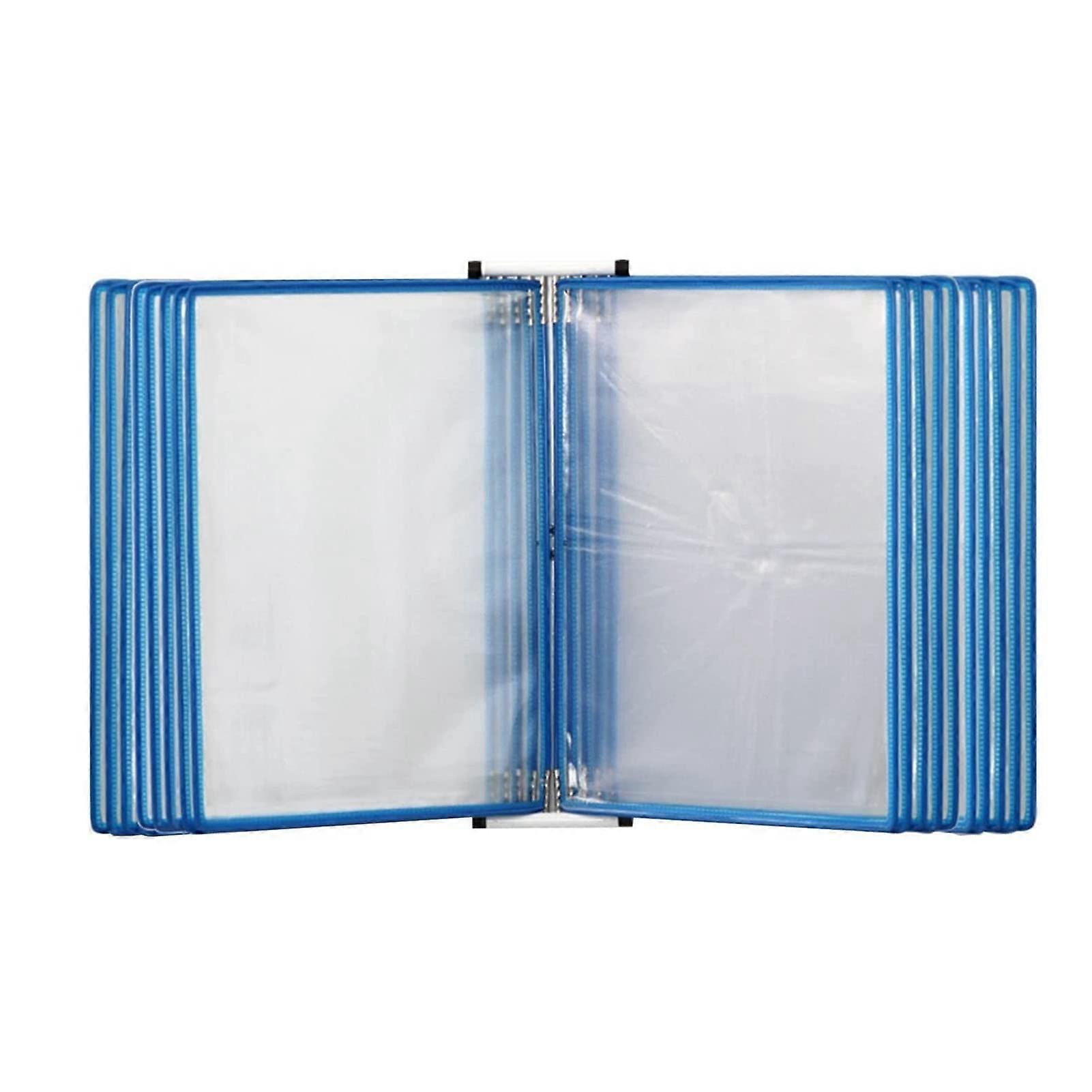 Flip File Organizer with 20 Pocket A4 Display, Wall Mounted or Desktop Office Reference System