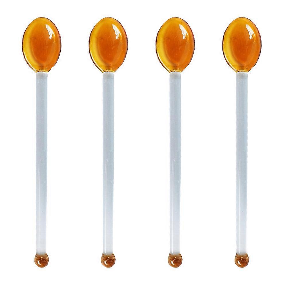 Resistant Glass Dessert Spoon for Kitchen Usage 4Pcs