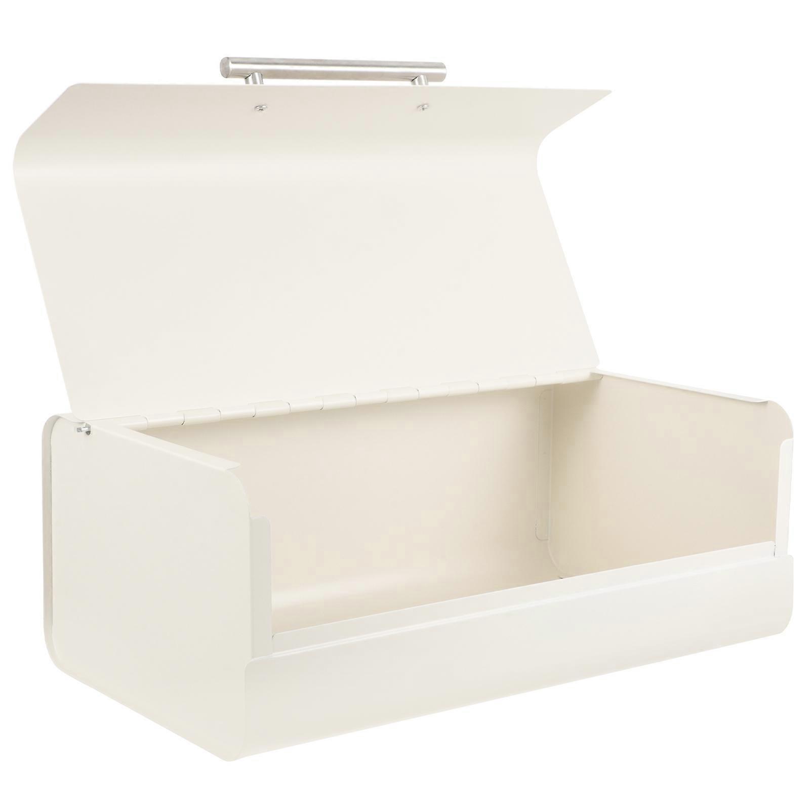 Metal Bread Holder For Kitchen Organization And Storage In White 1Set
