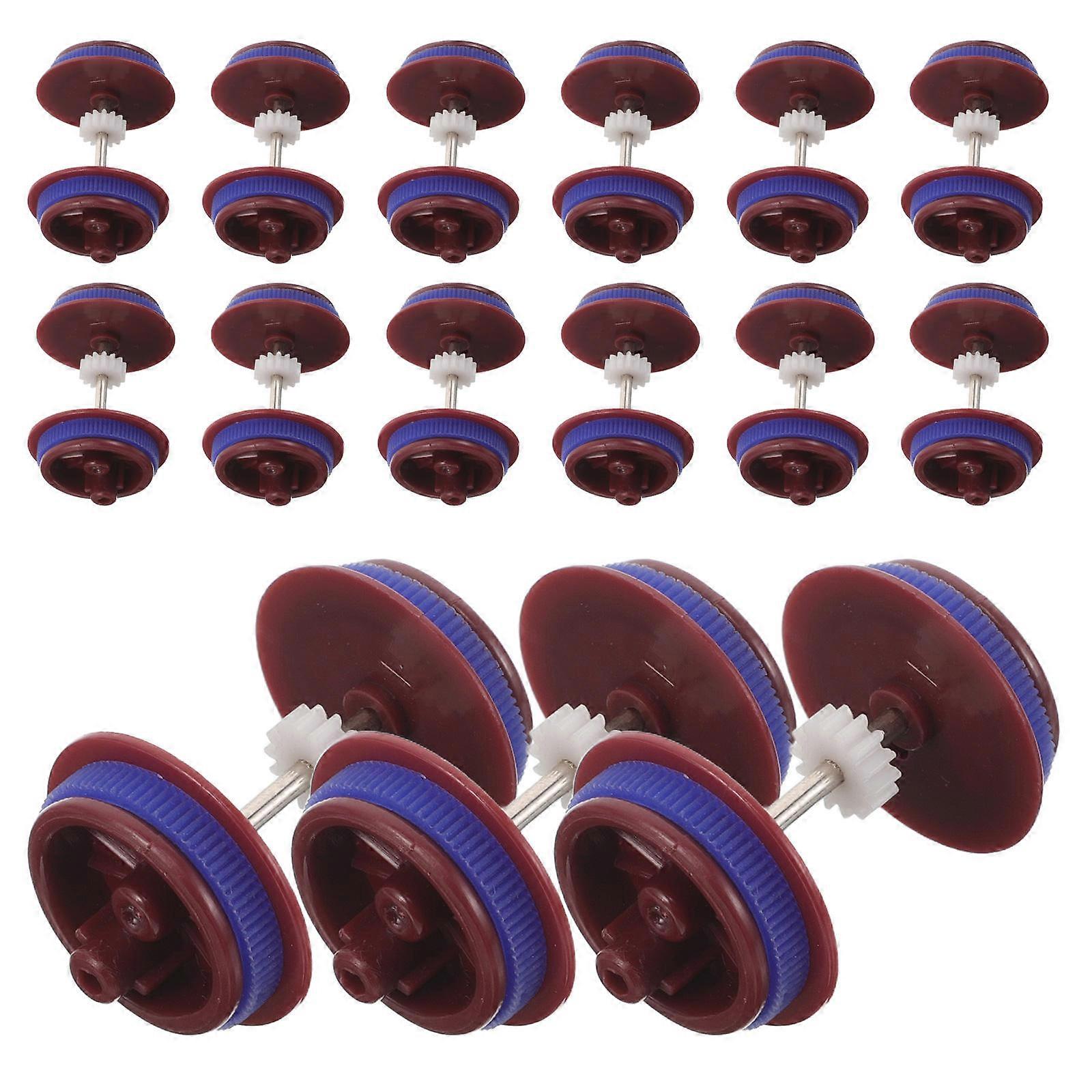 Fire Train Model Parts Plastic Replacement Wheels for DIY 15Pcs Pack