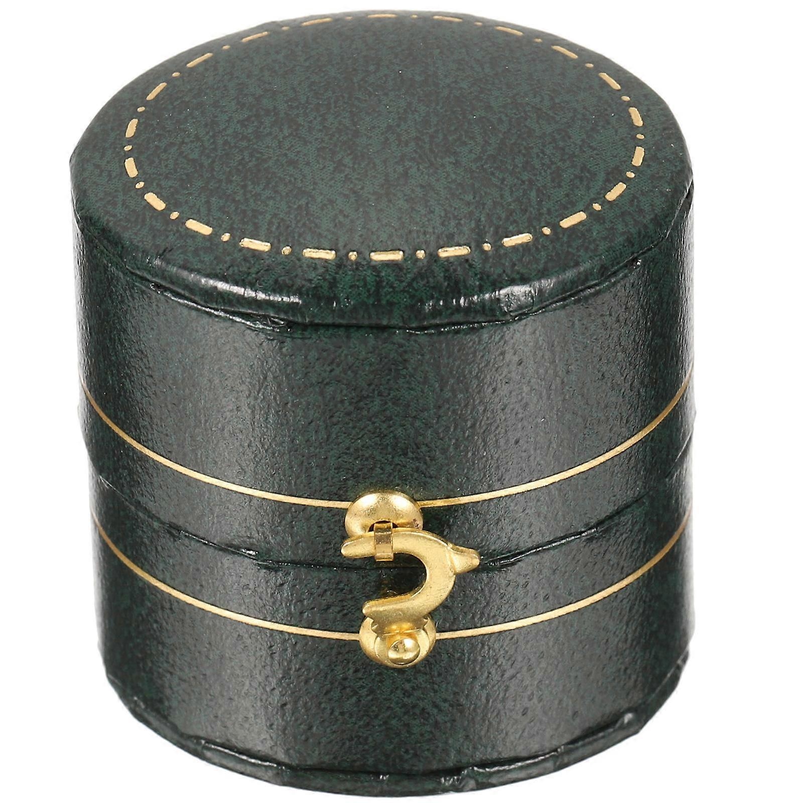 Green Ring Box for Wedding Ring Storage Case Organizer
