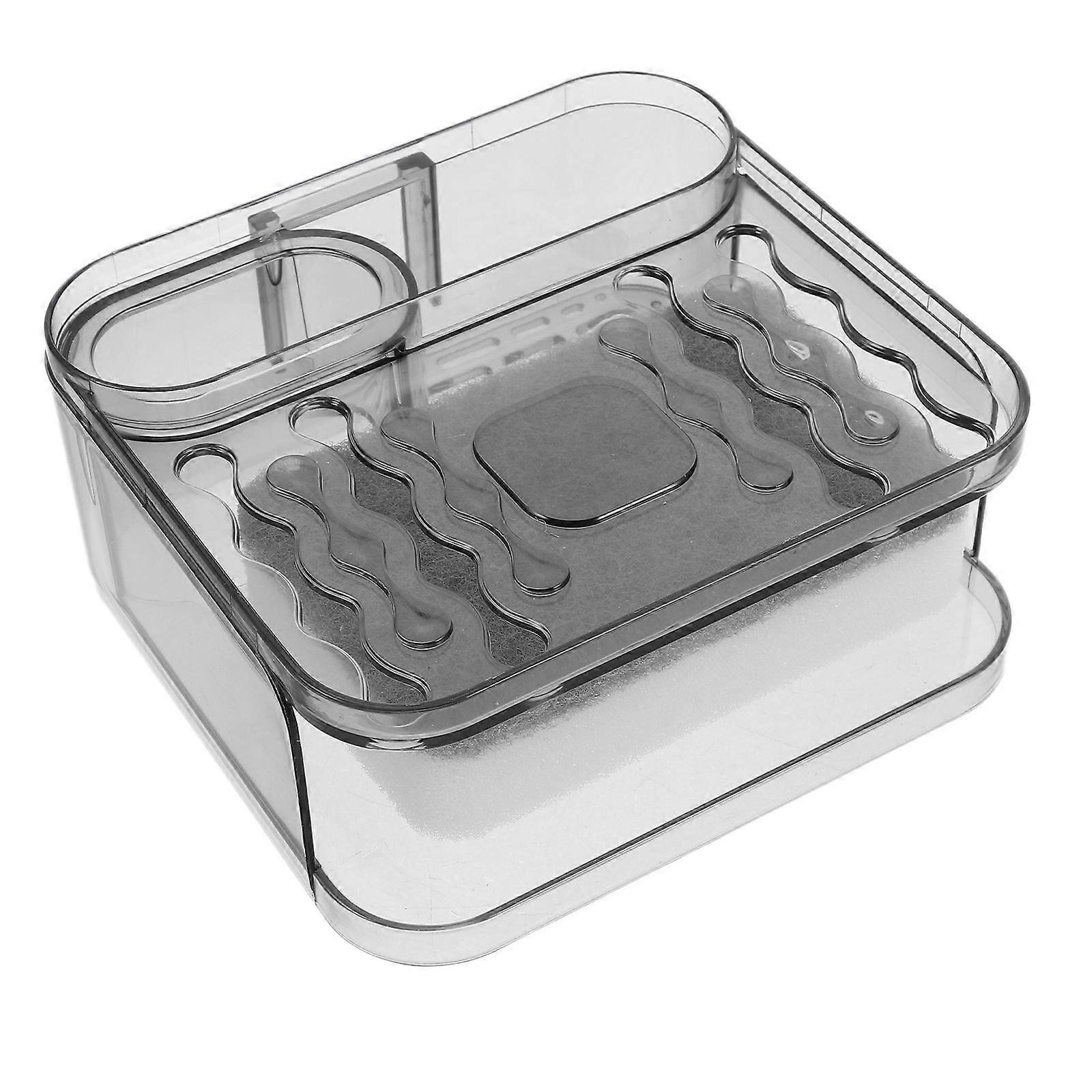Plastic Wall Mounted Soap Holder with Multi Compartment for Storage