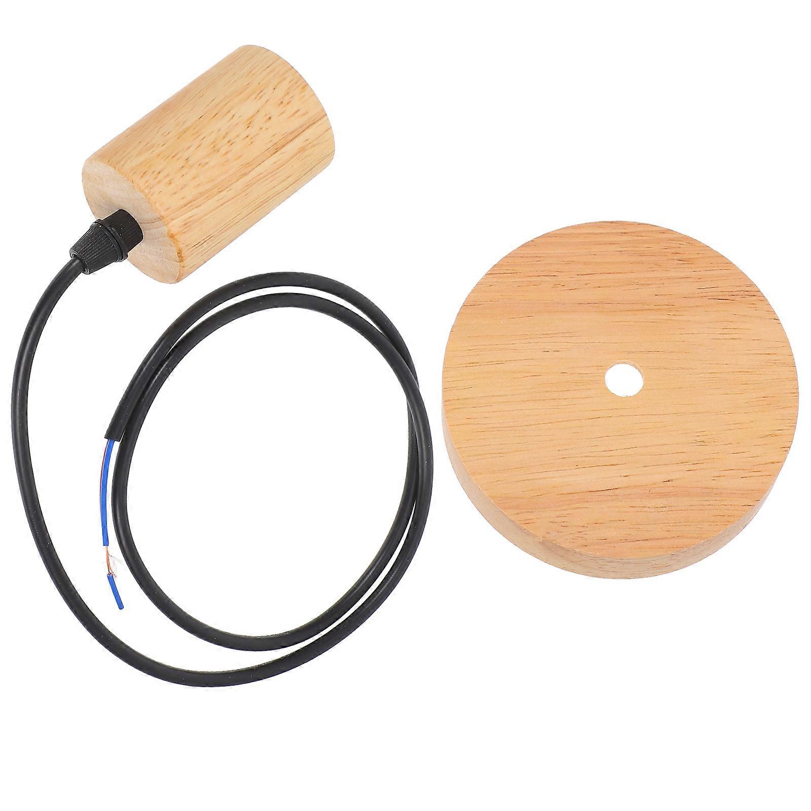 Wood Pendant Lights Fixture Featuring E27 Socket for Hanging Home Use