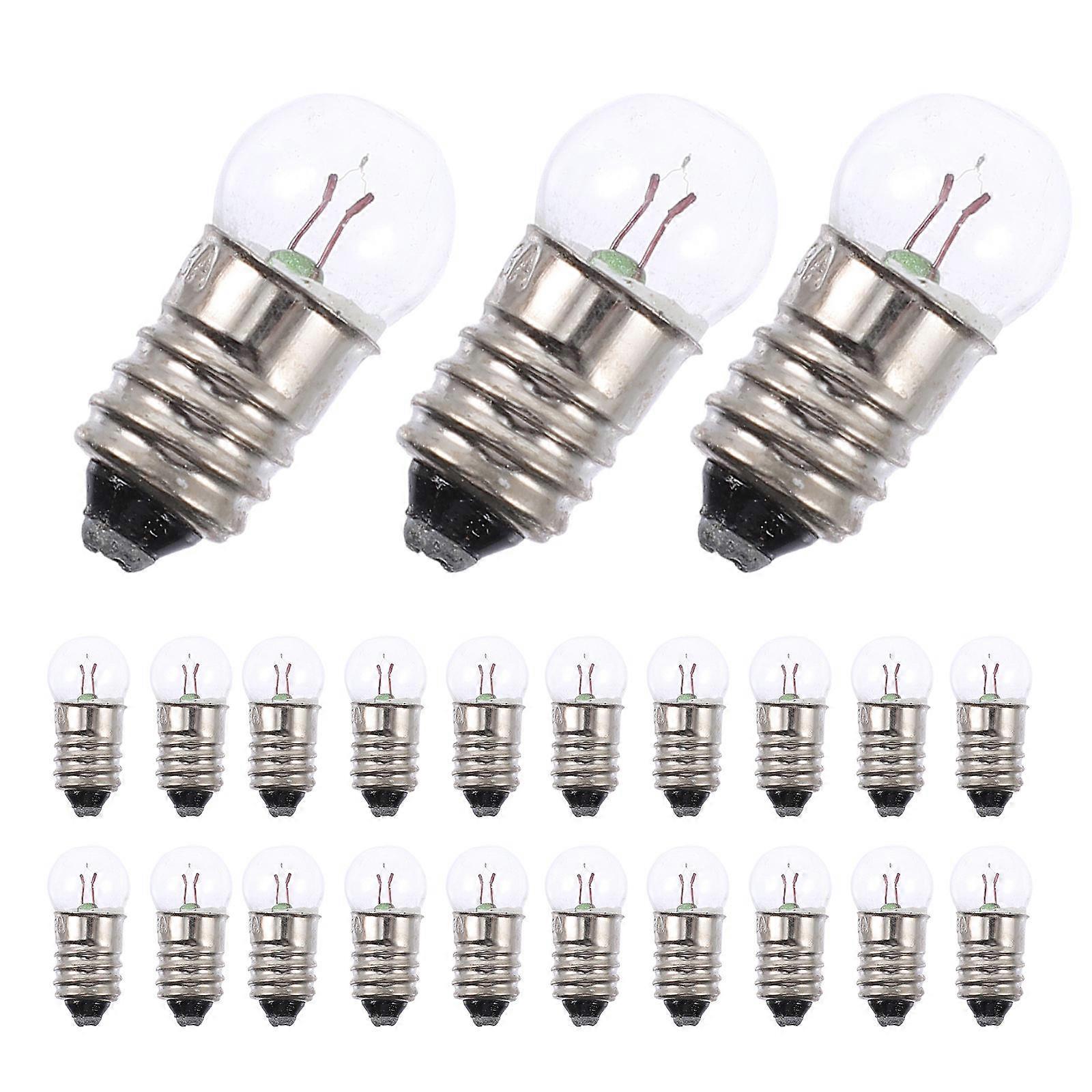 50pcs Practical 3.8V E10 Round Small Light Bulb Physical Laboratory DIY Material
