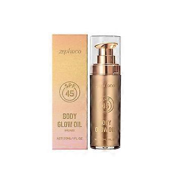 Zephoco Bronze Coconut Protective Shimmer Body Oil Coconut Scent Summer Protective Refreshing Lustrous Subtle Sparkle