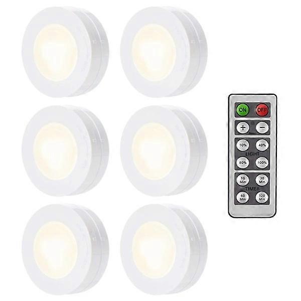 6 LED spotlights with remote control