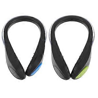 Cycling Shoe Clips Light LED Warning Lamp for Night Running 2Pcs Blue