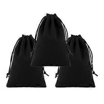 Electric Hair Dryer Pouch Lint Drawstring Bag for Home Use 3Pcs Black