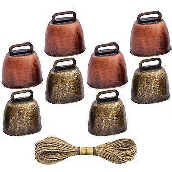 4Sets Metal Farm Bells for Loud Grazing Bells with Assorted Colors