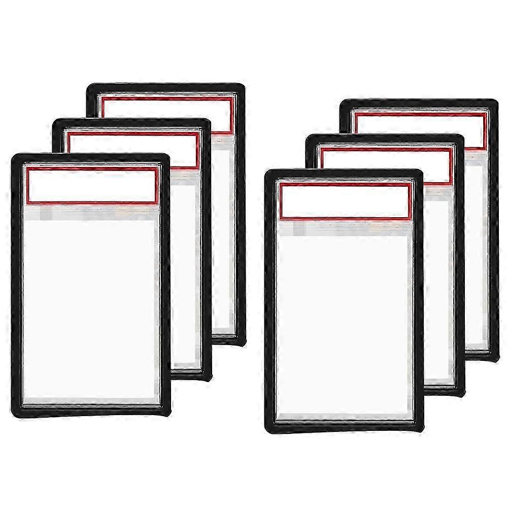 6 stuks flexibele beschermranden voor kaarthouders met graded cards, schokabsorberend, krasbestendige rand- en hoekbescherming voor standaard PSA Black kaarten.