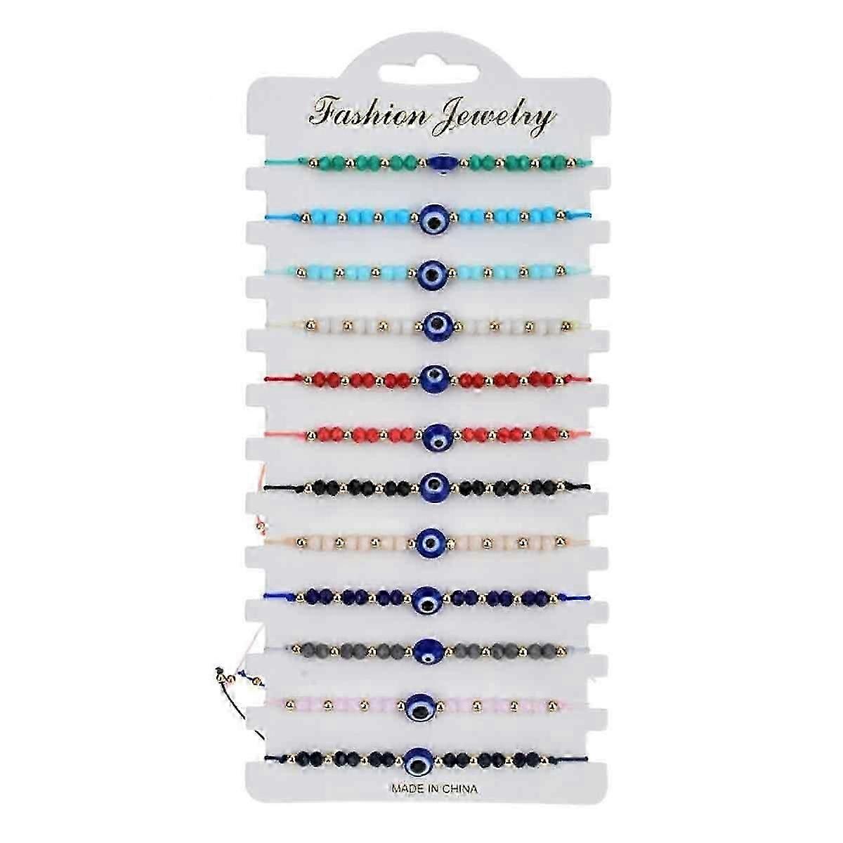Evil Eye Bracelets, Adjustable Lucky Charm Friendship Anklets