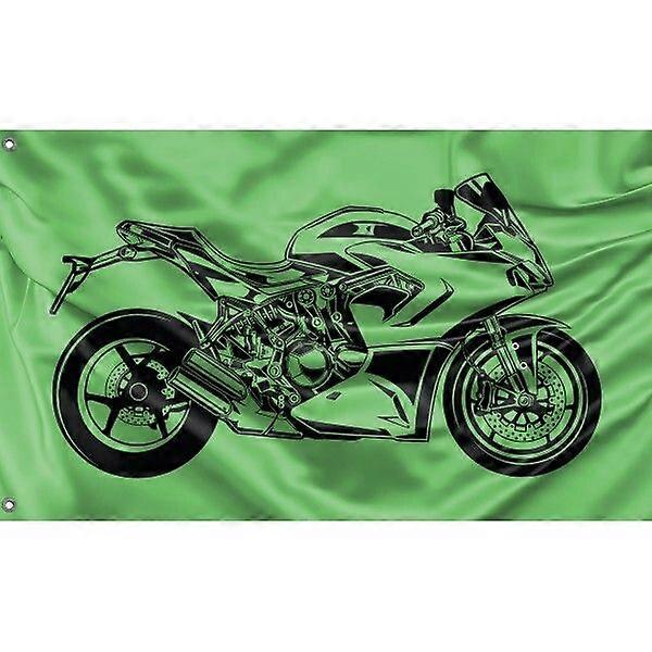 Green Background Superbike Flag A0834