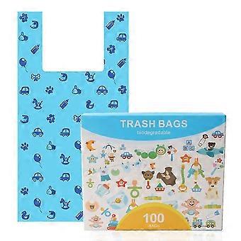 Biodegradable Pet Waste Bags, 100Pcs EPI Degradable Large 18.5x37cm Dog Poop Bags