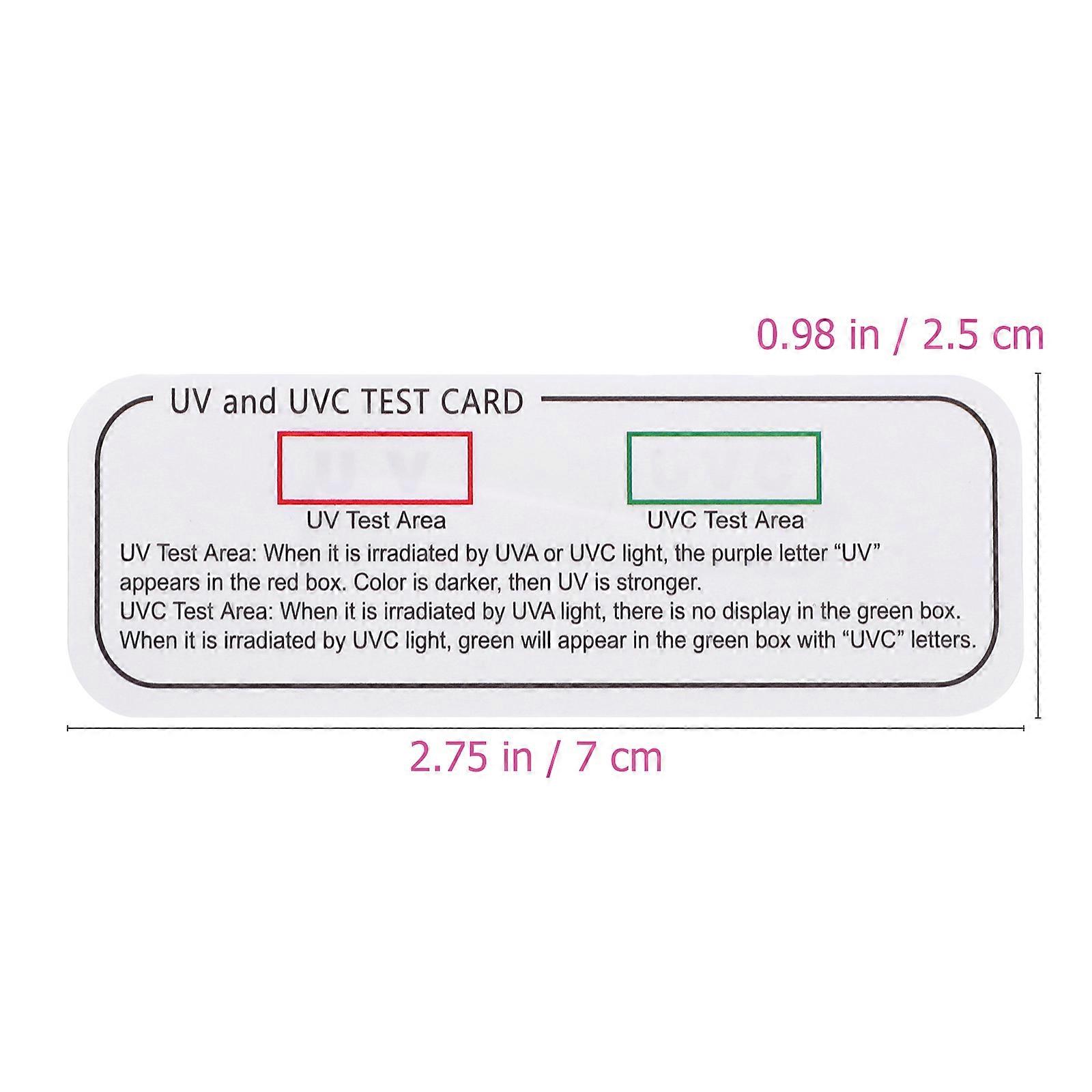 Uv Light Testing Strips Uvc-Uva Test Cards for Testing 5Pcs Paper Indicators