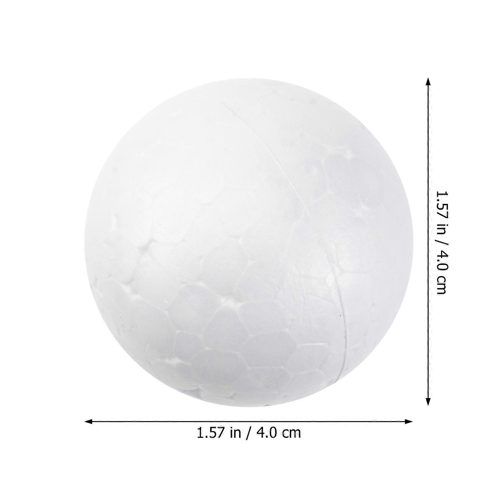 Polystyrene Balls Modeling Craft for Adornment 100Pcs Solid White Spheres