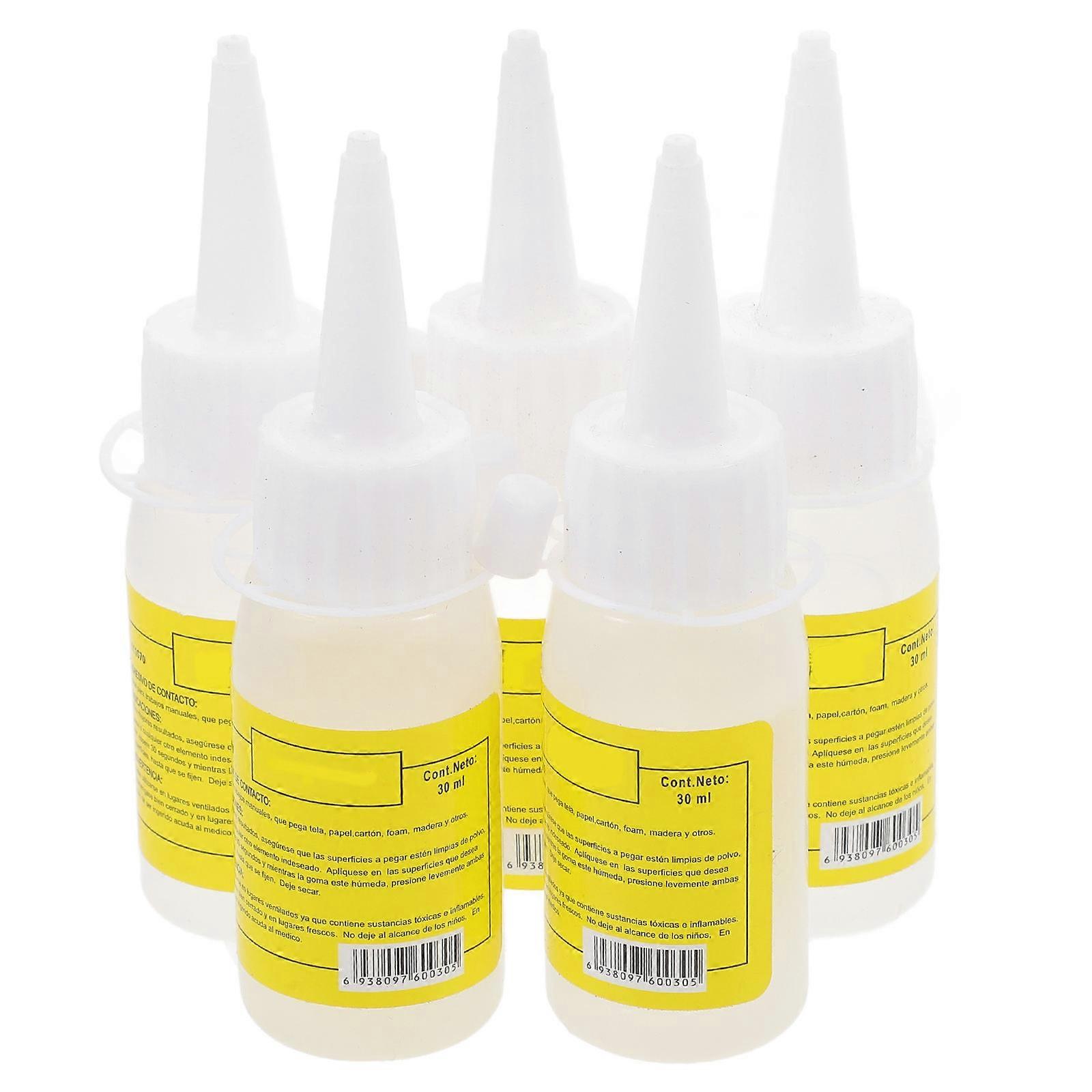 Transparent Plastic Glue Dropper Bottle for Storage Applicator 5Pcs