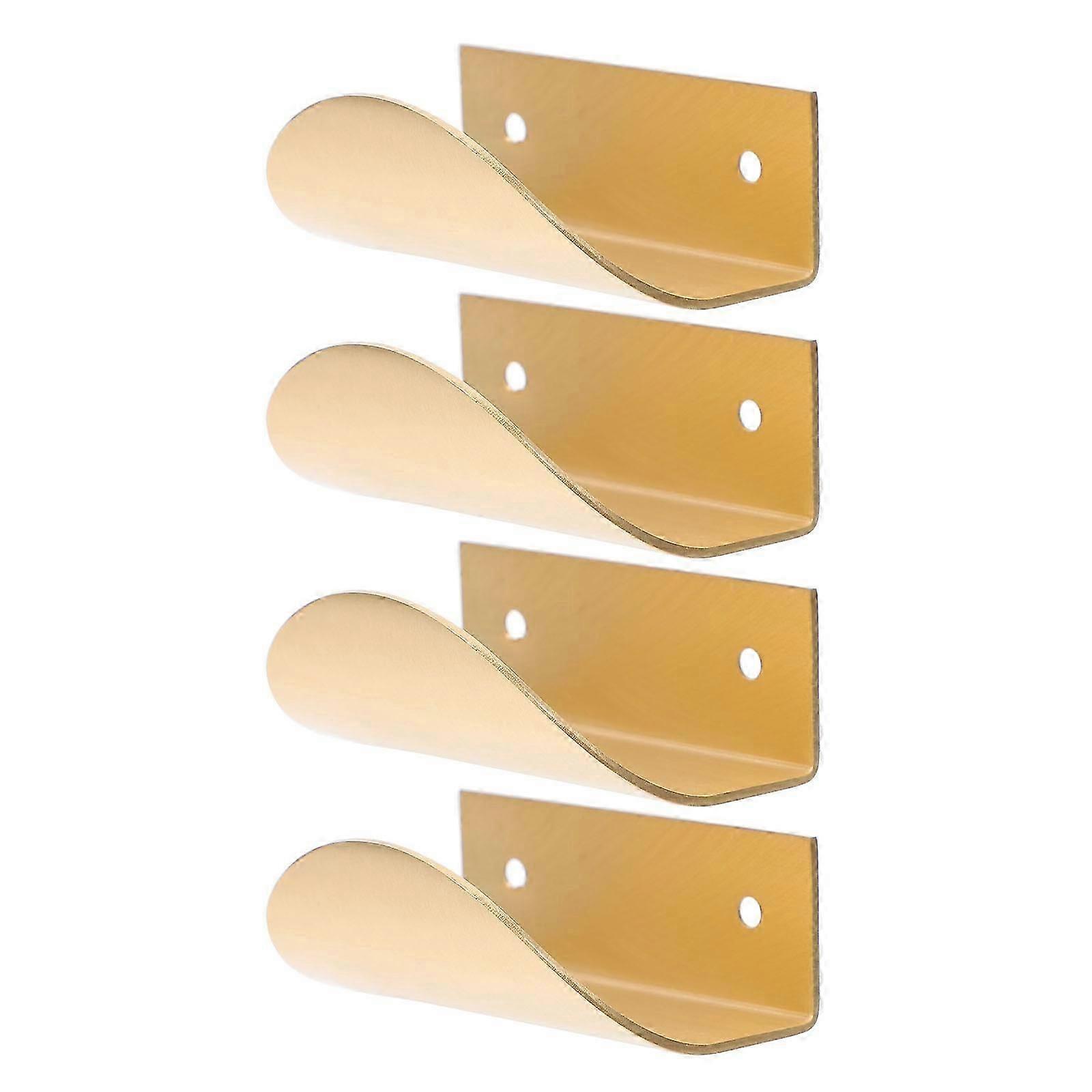 Solid Wardrobe Handle Brass Pull Knob for Home 4Pcs Cabinet Pulls