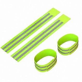 High-Glow Reflective Cuffs  Youth Ankle & Arm Wraps  Bright Safety Tapes for Dusk Cycling, Sprints & Secure Path Treks