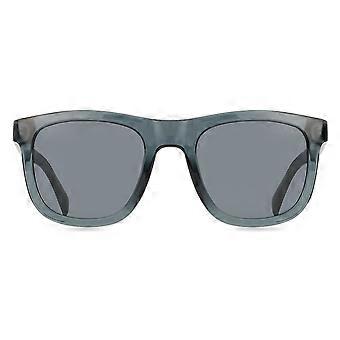 Levi's LV 1023/S PJP/IR Volledig Rand Transparant Donkergrijs Unisex Vierkante Zonnebril UV3 Origineel