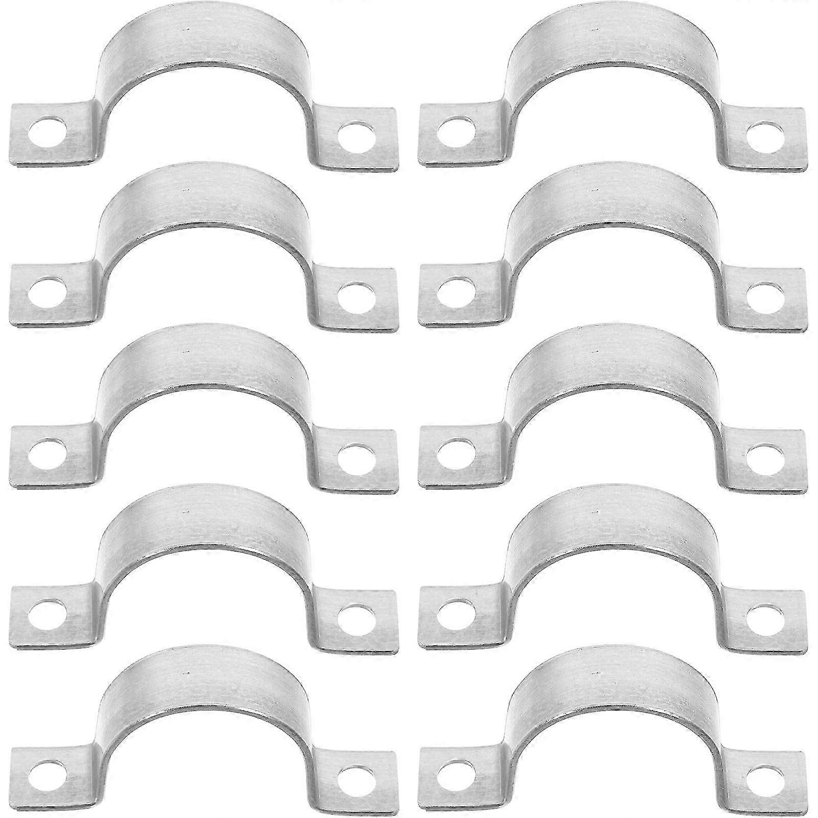 Galvanized Pipe Clamp U-Shaped Bracket for Wall Mounting 30Pcs