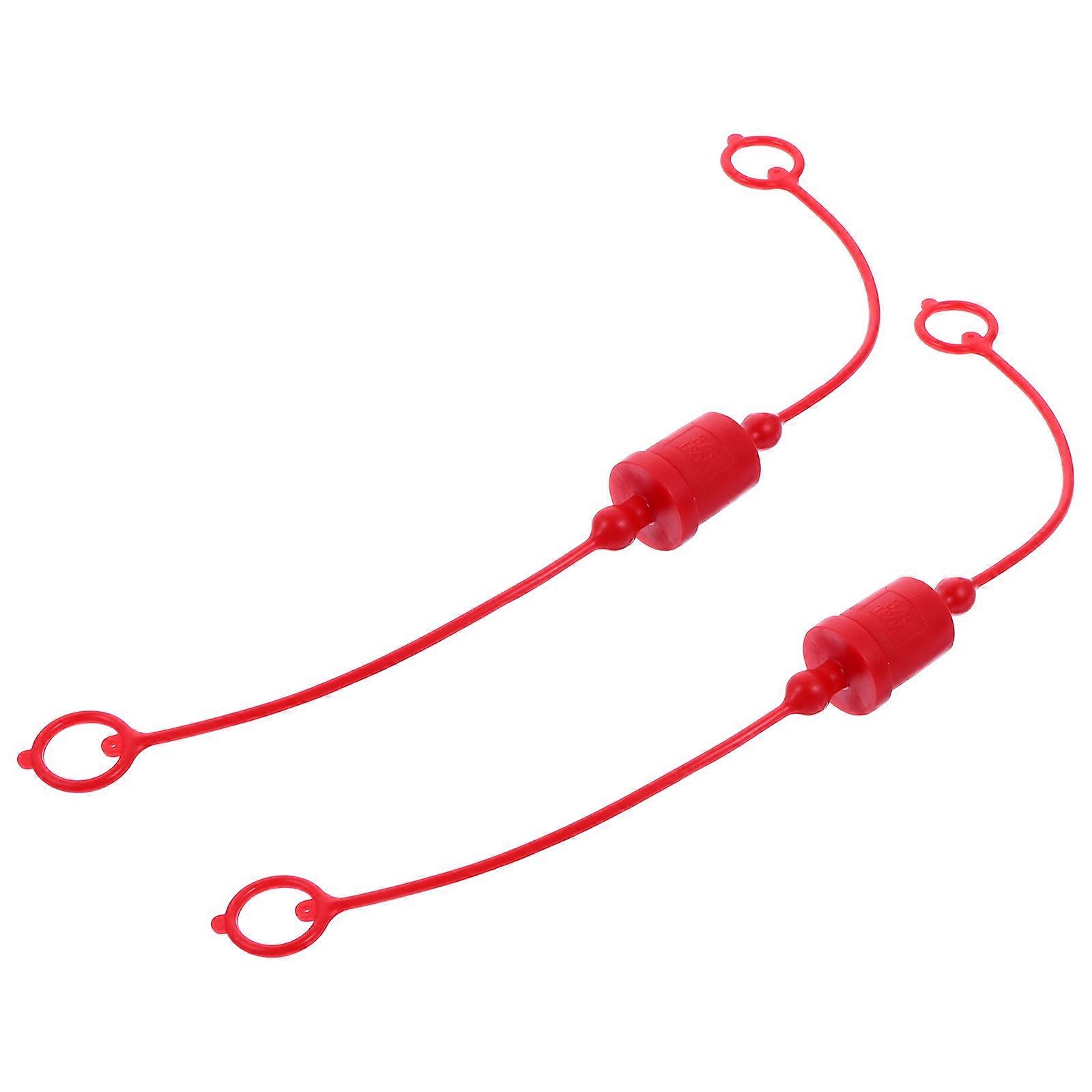 Hydraulic Coupling Covers for Dust Prevention 2Sets Red PVC