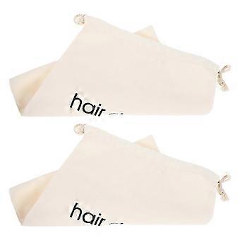 Sac de rangement pour sèche-cheveux portable, idéal pour l'hôtel, la maison et les voyages. Design simple, en toile de coton (lot de 2).