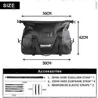 Rhinowalk 45L Motorcycle Bag Waterproof Back Seat Tail Bag Dry Luggage Outdoor Pannier Bag Motorbike Saddle Pack Accessories