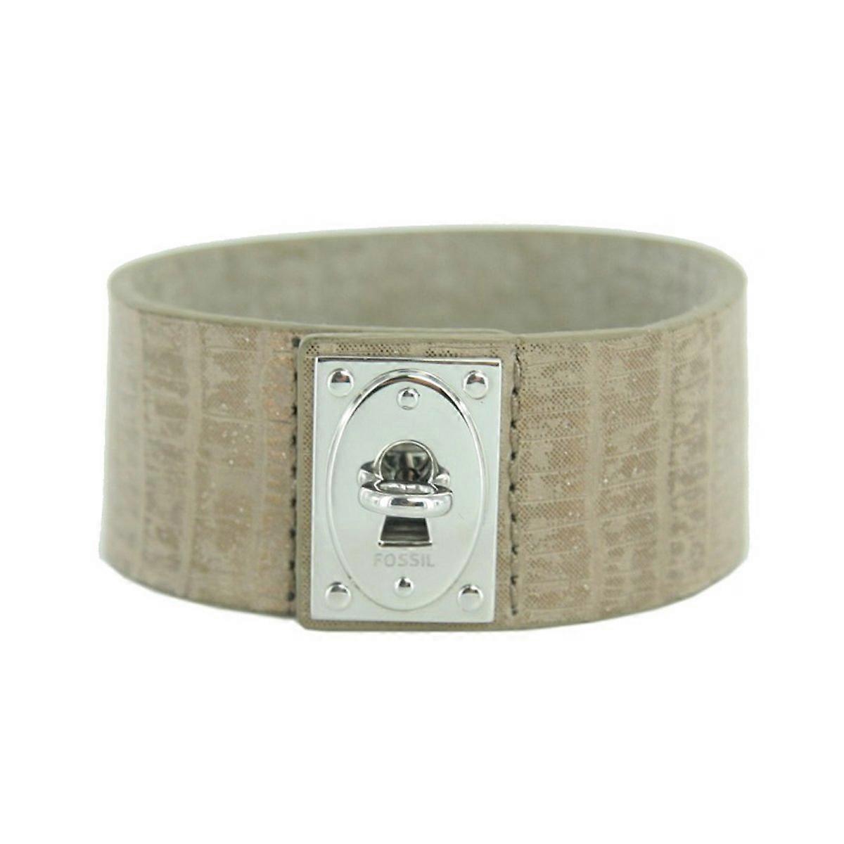 Fossil 女士皮革手链 JF00238040 皮革棕金色