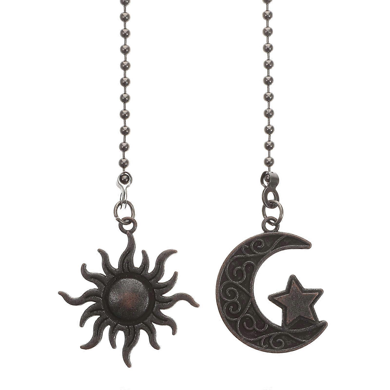 Vintage Ceiling Fan Pull Chain Moon Sun Pull Chain Extension Ceiling Lamp Chain