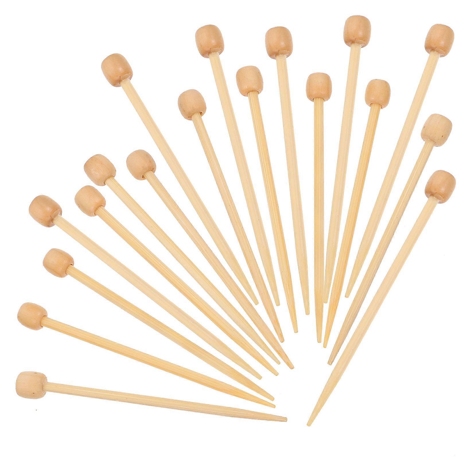 20PCS Einspitz Strickstock Brosche Strickmaterial Holz Strickstäbe