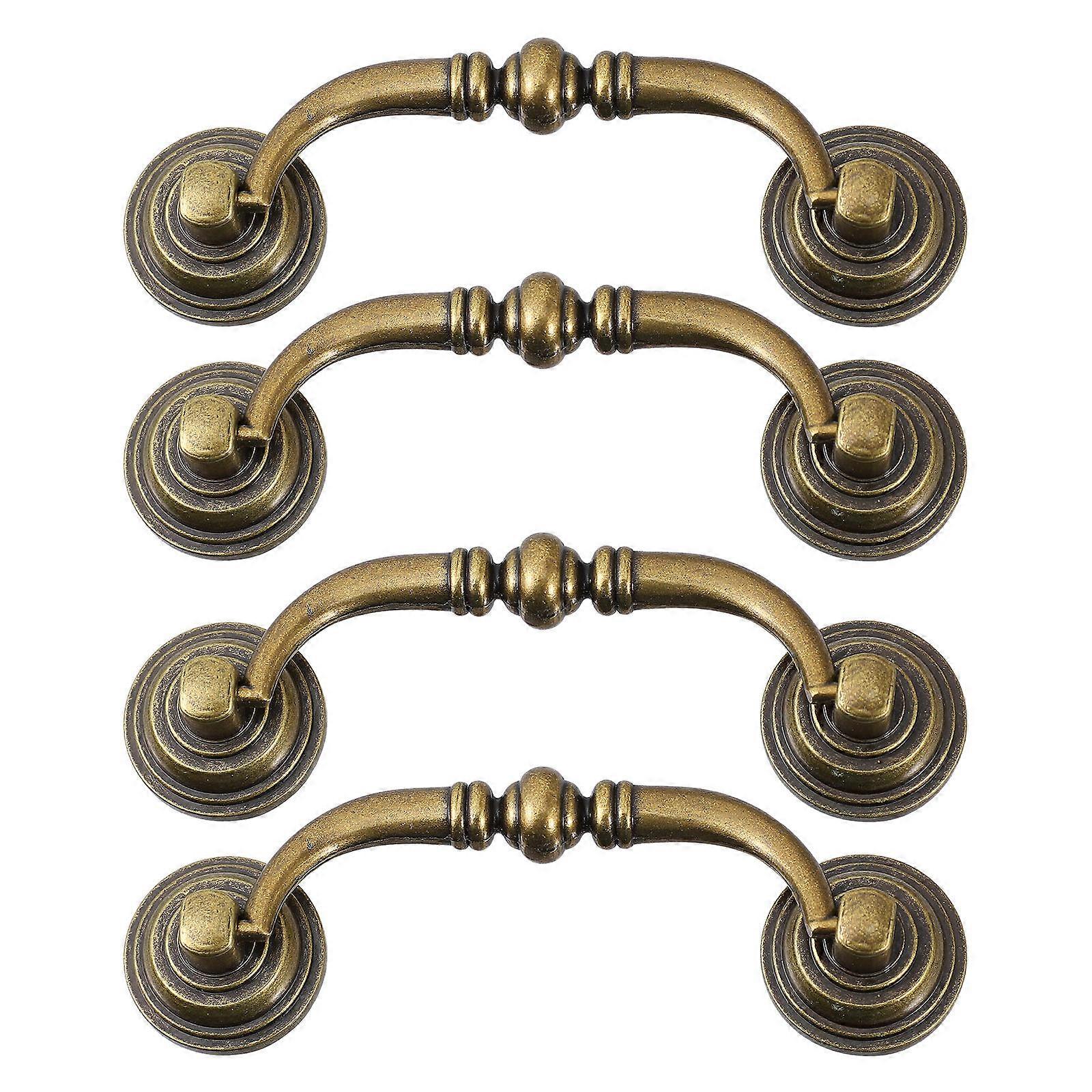4Pcs Drawer Pulls European Style Knobs Antique Handles Home Decoration