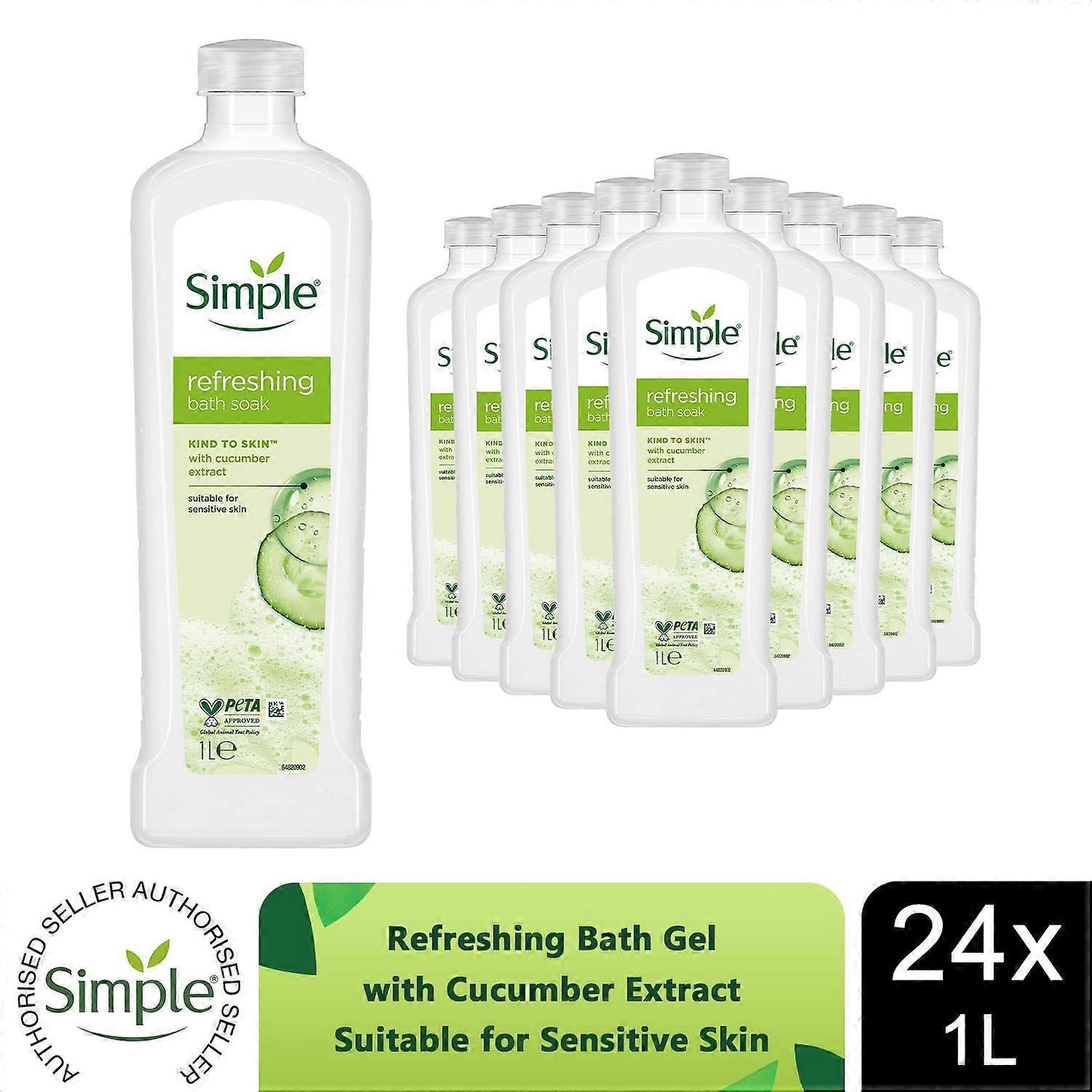 Simple Refreshing Bath Soak 1L 24 Pack