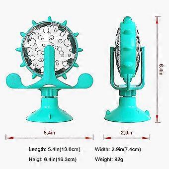 Cat Feeder Toy, Interactive Rotate Windmill Slow Feeding Puppy Treat Dispenser