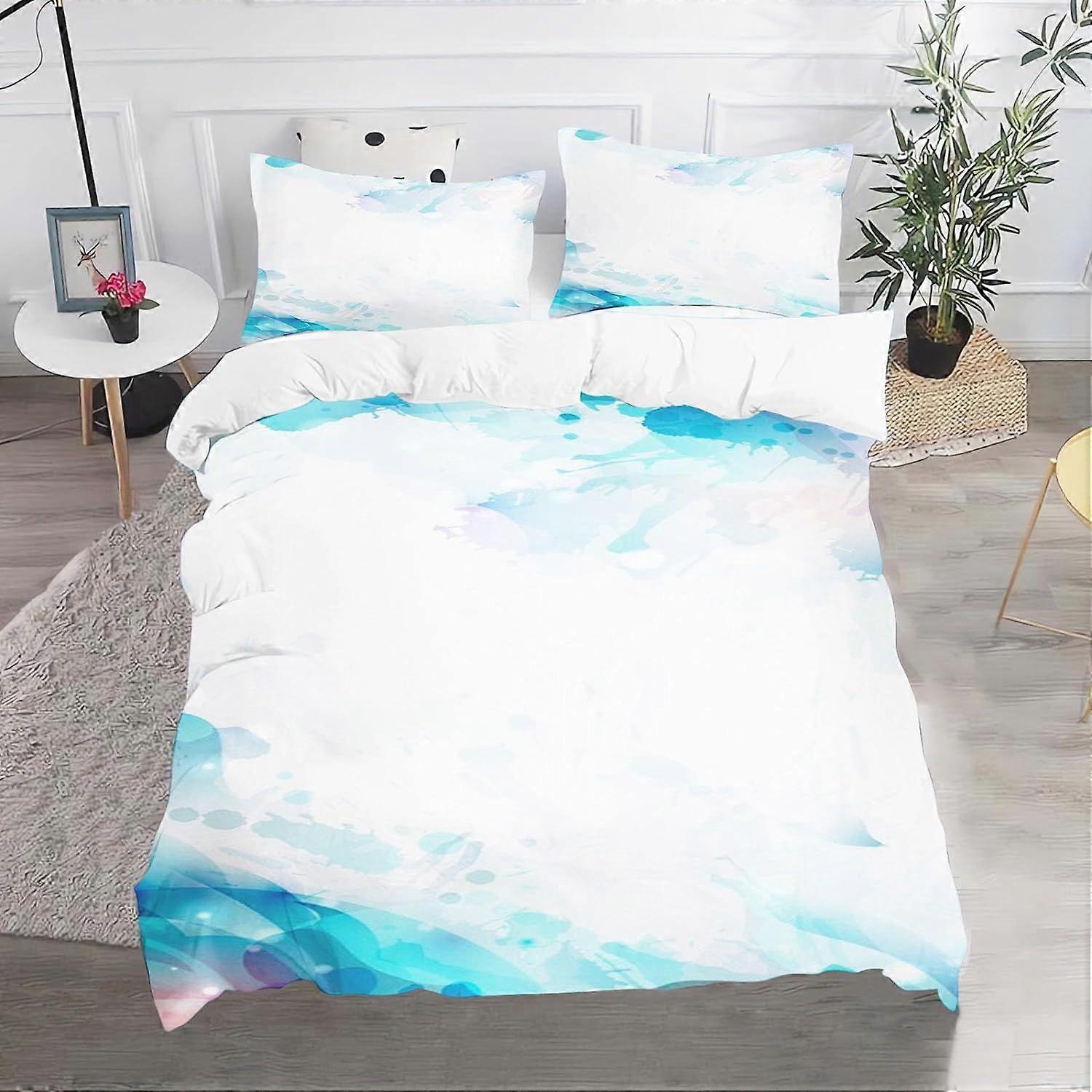 Children's Bedding Set, Marble Pattern, Microfibre, with Pillowcase, Zipper Closure