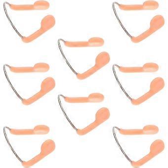 Waterproof Swimming Nose Clip 8pcs Set with Metal Wire Frame and Storage Case, Professional Anti-Choking Nose Clips for Adult Pool Accessories