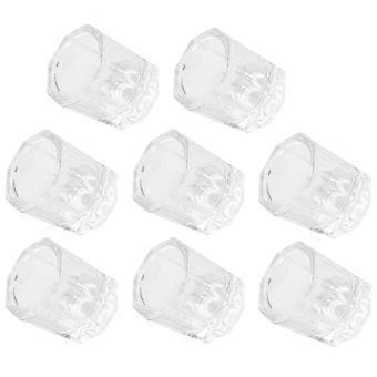 Washing Pen 8Pcs Practical Glass Manicure Cups for Nail Art Work