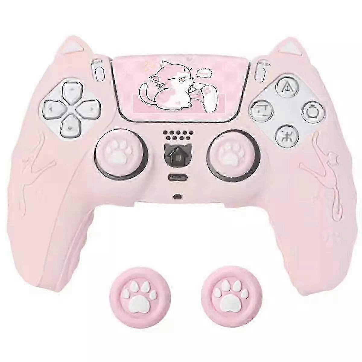 Silicone Cat Ear Handle Protective Cover for PS5 Controller