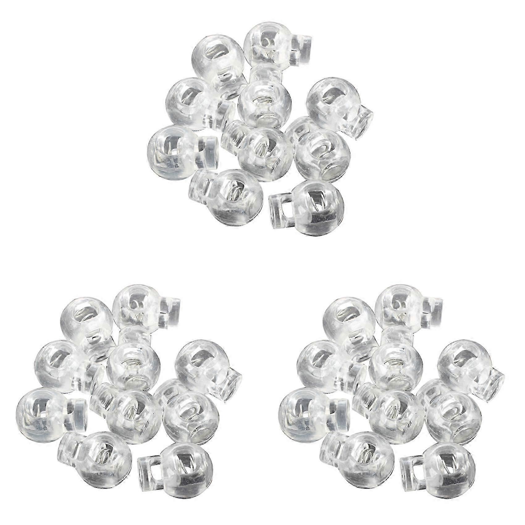 Plastic Toggle Spring Stop Single Hole String Cord Locks 30 Pcs
