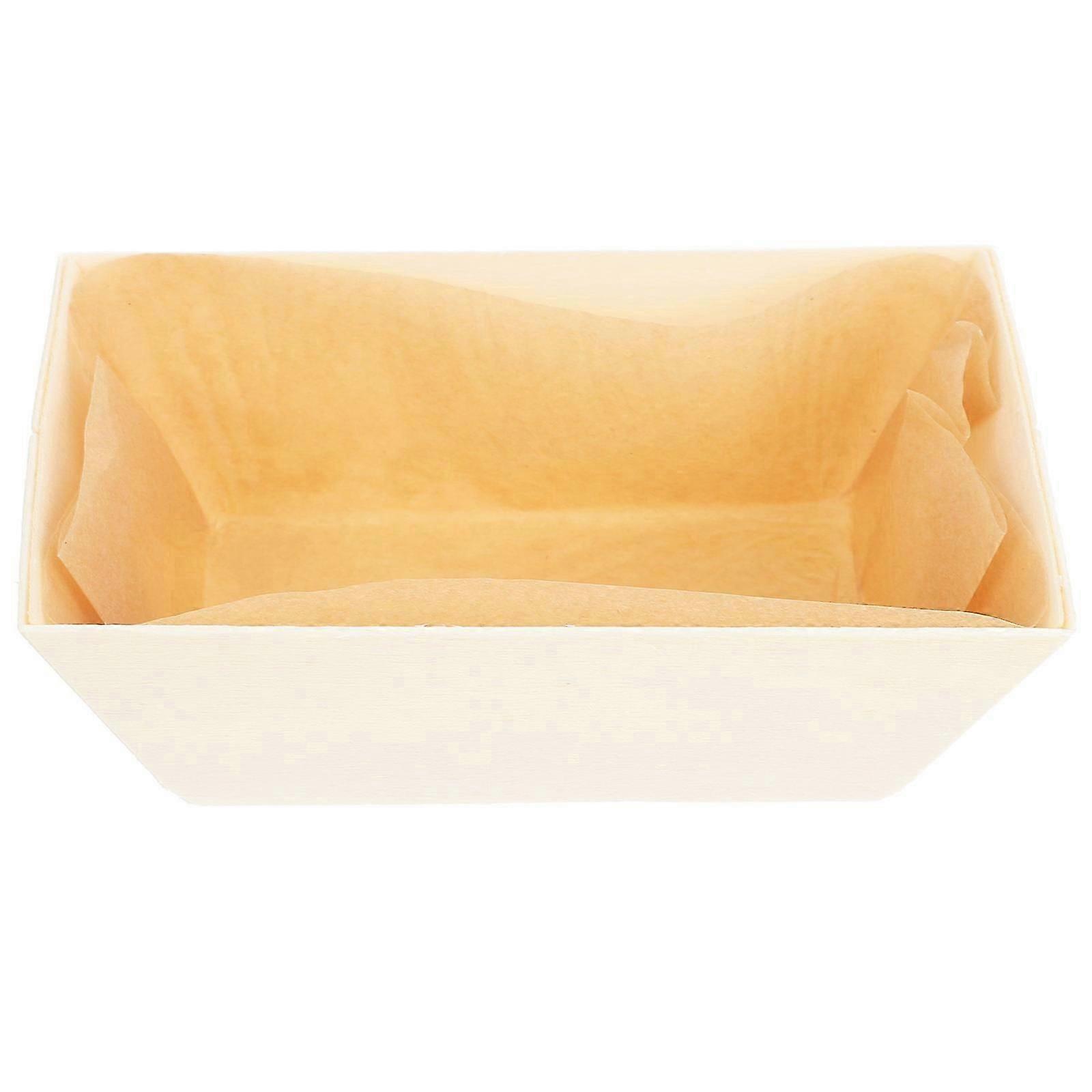 Wooden Bread Baking Mold for Bakery Baking 3Pcs with Paper Liners