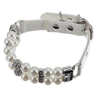 Dog Collars Fashion Pet Collar Necklace with Leash for Dogs Cats Everyday Wear M:1.5*33CM 1Set