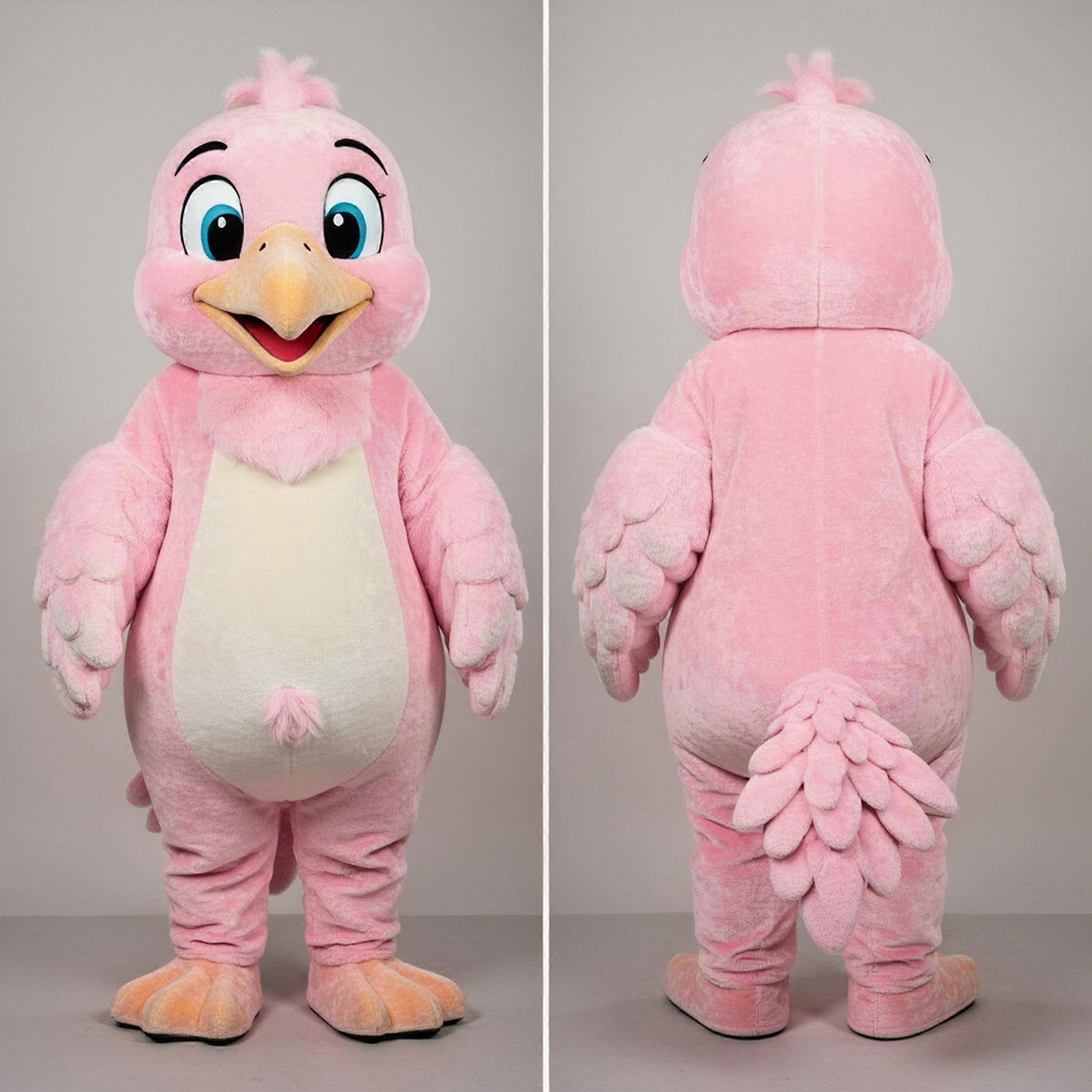 MASTICOT Soft Pink Cartoon Albatross Mascot