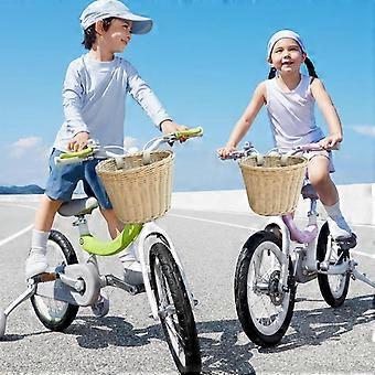 Bicycle Front Basket Handmade Woven Rattan Bikes Basket Front Handle Children Bikes Basket Kids Bikes Basket Fit Most Bikes