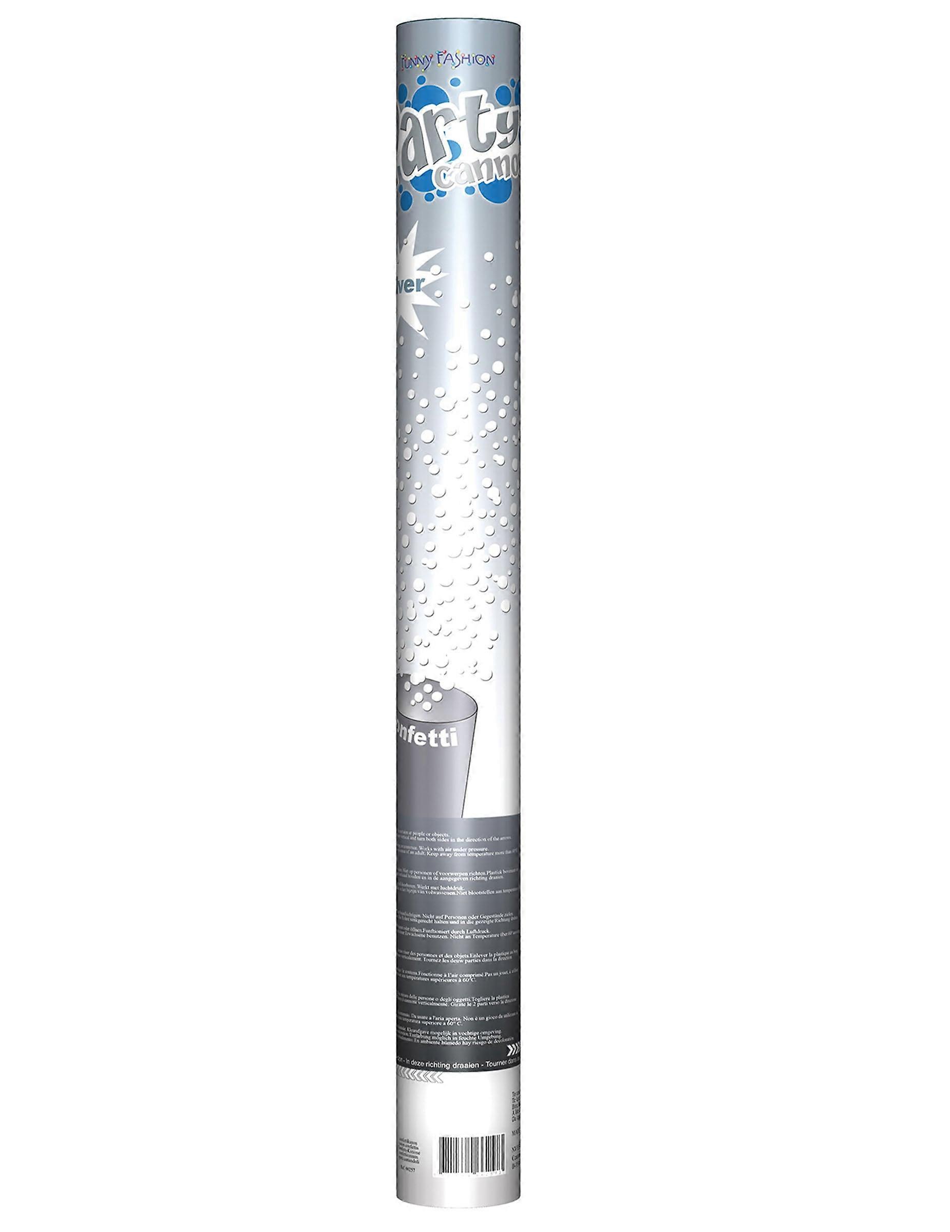 60cm Silver Confetti Cannon