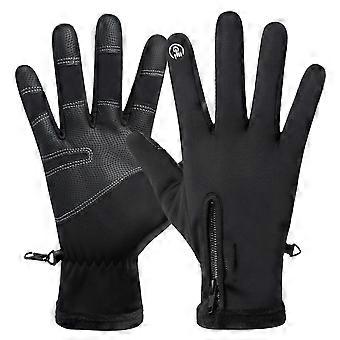 Touch Screen Riding Gloves for Men 1Pair Black Windproof Waterproof