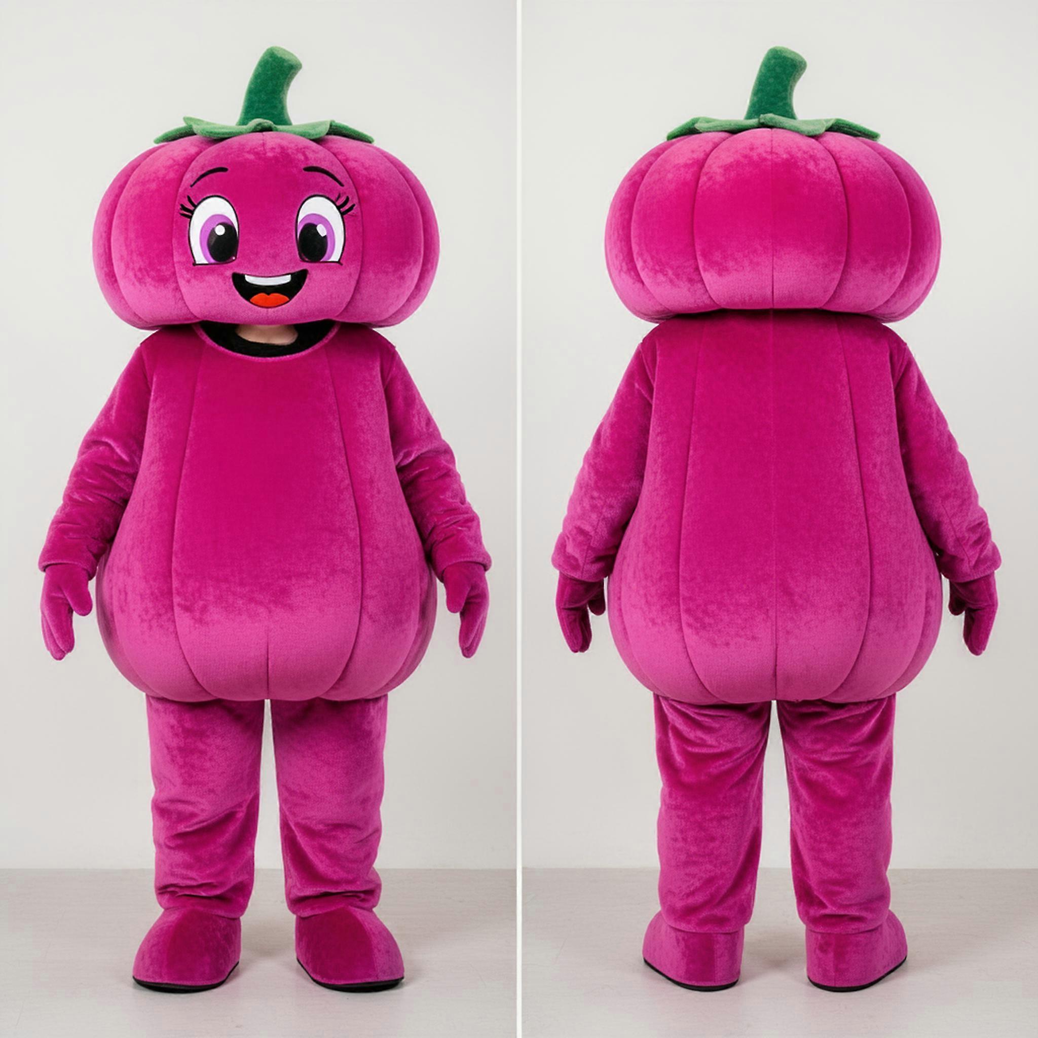 MASTICOT Magenta Rounded Pumpkin Mascot